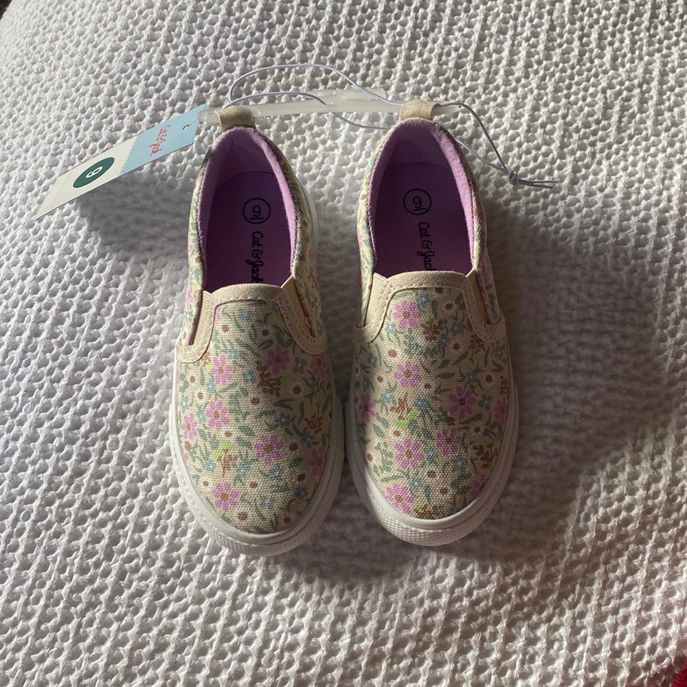 Cat and jack floral kids shoes